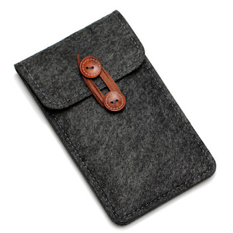 Vanker Fashion Case Cover Wool Felt Wallet Phone Bag Pouch for iPhone 6/6s 4.7 Color:Dark gray(Dark gray) - INTL
