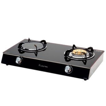 Lucky Flame เตาแก๊ส หัวคู่ แบบตั้งโต๊ะ รุ่น AG2102S