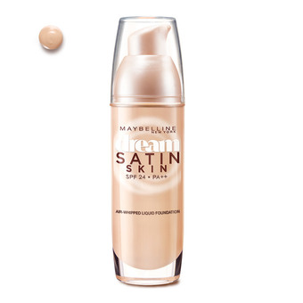 Maybelline ดรีม ซาติน สกิน ลิควิด ฟาวเดชั่น เอสพีเอฟ24 พีเอ++ ผิวขาวเหลือง 30 มล. DREAM SATIN SKIN LIQUID FOUNDATION SPF24 PA ++ NUDE Beige 30ml.