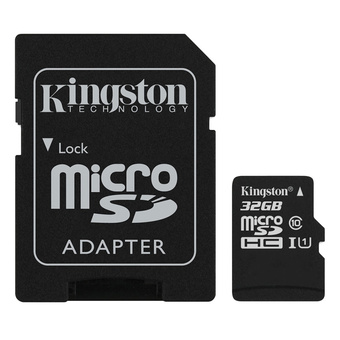 Kingston Micro SD Class 10 U1 80/10 MB/s - 32GB With Adapter(SDC10G2/32GBFR)