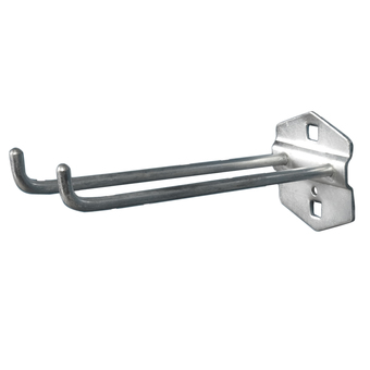 Toolmax ตะขอแขวนเครื่องมือเหล็ก ตะขอเหล็ก ขาคู่ 150 มม. (1/5) สีเงิน รุ่น DH-15