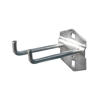 Toolmax ตะขอแขวนเครื่องมือเหล็ก ตะขอเหล็ก ขาคู่ 50 มม. (1/5) สีเงิน รุ่น DH-05
