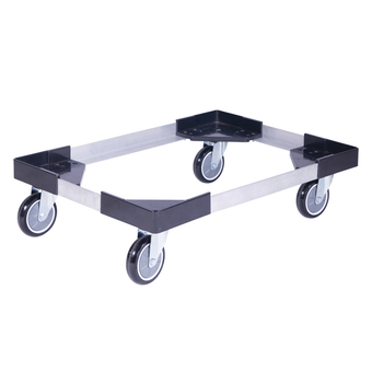 Jumbo ดอลลี่สำหรับลังพลาสติก รับน้ำหนักได้ 200KG. รุ่น FDL-6142 สีเงิน/ดำ