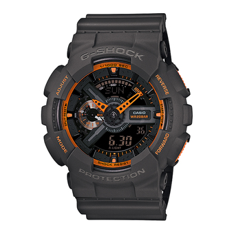Casio G-Shock นาฬิกาข้อมือสุภาพบุรุษ สายเรซิน รุ่น GA-110TS-1A4DR - สีเทา