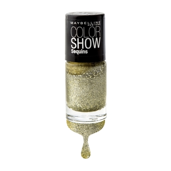 MAYBELLINE NEW YORK COLOR SHOW NAIL SEQUINS 740 GOLD&#039;s NIGHT OUT 6 ml
