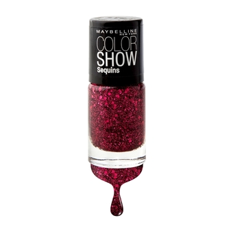 MAYBELLINE NEW YORK COLOR SHOW NAIL SEQUINS 800 RUBY RHINESTONES 6 ml