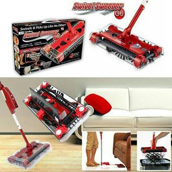 JOWSUA Swivel Sweeper ไม้กวาดไฟฟ้า รุ่น G6 - สีแดง