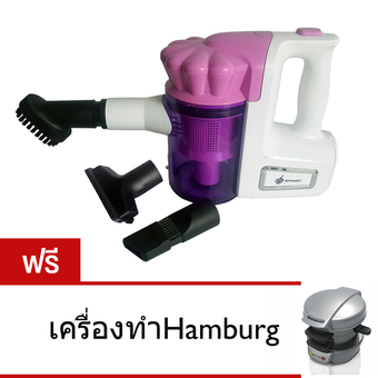 JOWSUA เครื่องดูดฝุ่นพลังไซโคลนไซส์มินิมือถือ รุ่น LD 627 (Pink) ฟรีเครืองทำ Hamburg
