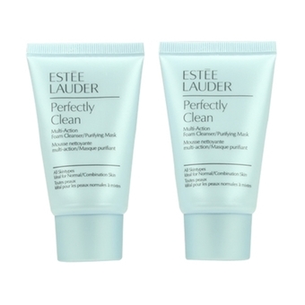 Estee Lauder Perfectly Clean Multi-Action Foam Cleanser/Purifying Mask 30ml x 2