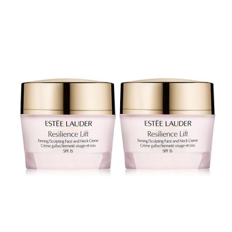 Estee lauder Resilience Lift Firming/Sculpting Face and Neck Creme SPF15 15ml x 2 กระปุก (ขนาดทดลอง)