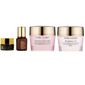 ESTEE LAUDER Resilience Lift Firming Creme 15ml (Day &amp; Ntght)+Eye 5ml. + Night Repair Synchronized Recovery Complex II 7ml.