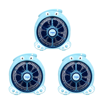 KASHIWA พัดลมตั้งโต๊ะแฟนซี ลายแมวหมวกดาว รุ่น KYT-10 (สีฟ้า) (3 ตัว)