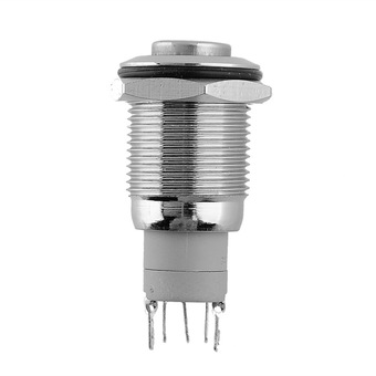 Aukey Led Ange Eye 16mm Metal Push Button (Silver)