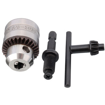 Electric Drill Chuck Capacity 0.6-6mm Thread 3/8-24UNF 1/4''Hex Shank Power Tool - Intl