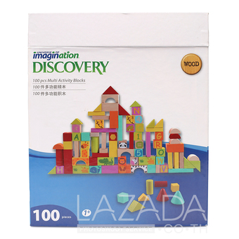 UNIVERSE IMAGINATION WOODEN BLOCKS 100PC 864280