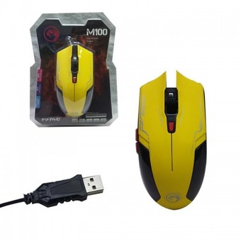 Marvo Optical Mouse USB M100 (Yellow)
