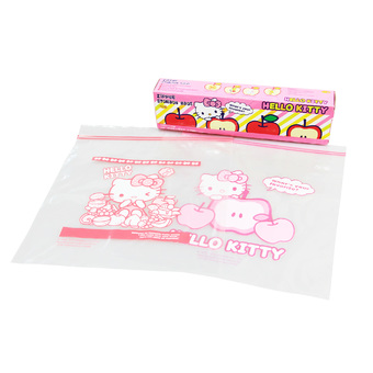 Kitchen Neat ถุงซิปลายการ์ตูน Hello Kitty size L บรรจุ 12 ใบต่อกล่อง สินค้าขายยกลัง 1 ลังบรรจุ 12 กล่อง