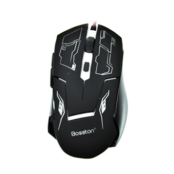 BOSSTON MOUSE GAMING X12 RUBBER BLACK