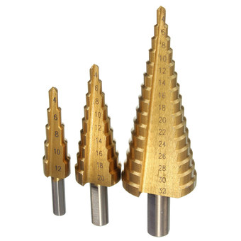 1x Large HSS Steel Step Cone Drill Titanium Bit Set Hole Cutter 4-12mm
