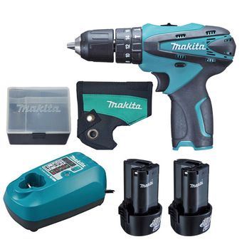 MAKITA สว่านกระแทก ไร้สาย 3/8" 10.8V. 1.3Ah. แบต 2 ก้อน รุ่น HP330DWE/HP330DSP1A"