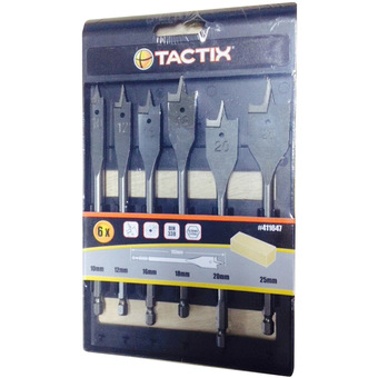 TACTIX ดอกสว่านเจาะไม้(ชุด) 411647 6 ตัวชุด