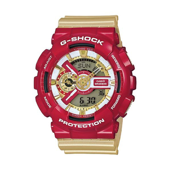 Casio G-shock นาฬิกาข้อมือ สายเรซิ่น รุ่น Ironman GA-110CS-4ADR (Red/Gold)