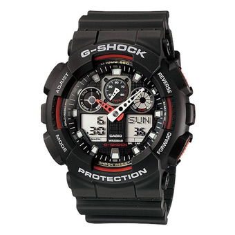 Casio G-Shock นาฬิกาข้อมือ รุ่น Ga-100-1A4Dr (สีดำ/แดง)