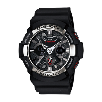 Casio G-shock นาฬิกาข้อมือชาย สายยางเรซิ้น รุ่น GA-200-1ADR - Black