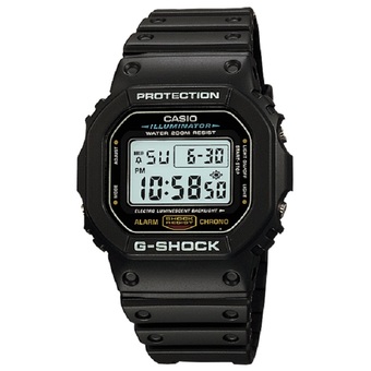 Casio G-Shock นาฬิกาข้อมืผู้ชาย สายเรซิ่น รุ่น DW-5600E-1VQ - สีดำ