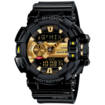 Casio G-shock นาฬิกาข้อมือเชื่อมต่อบลูทูธ รุ่น GBA-400-1A9DR (สีดำ/ทอง)