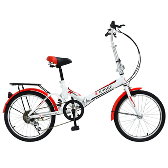 K-BIKE จักรยานพับได้ FOLDING BIKE 20 นิ้ว 6 สปีด รุ่น 20K62 (สีขาว-แดง)