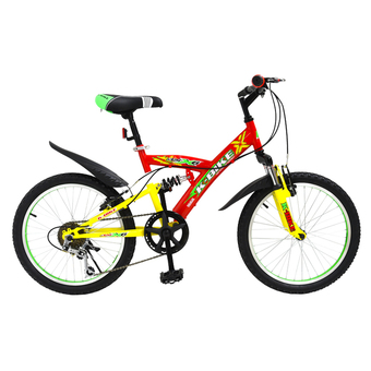 K-BIKE จักรยานเสือภูเขา MOUTAIN BIKE 20 นิ้ว 6 speed รุ่น 20K47 20KC60 (เหลือง-แดง)