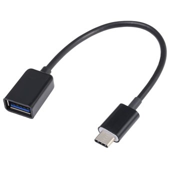 Type C OTG Data Cable for USB-C Male to USB 3.0 USB-A Female (Black)