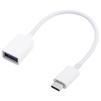 18cm Type C OTG Data Cable for USB-C Male to USB 3.0 USB-A Female (White) - Intl
