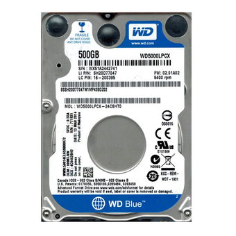 WD Hard Disk Notebook 500 GB 5400RPM รุ่น WD5000LPCX (BLUE)