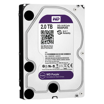 WD Surveillance Storage Desktop Hard Drives 2TB SATA III 64MB 3.5” - Purple (WD20PURX)