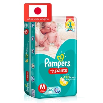 Pampers แพมเพิร์ส กางเกงผ้าอ้อมเด็ก รุ่น Baby Dry Pants ไซส์ M แพ็คละ 46 ชิ้น