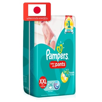 Pampers แพมเพิร์ส กางเกงผ้าอ้อมเด็ก รุ่น Baby Dry Pants ไซส์ XXL แพ็คละ 28 ชิ้น