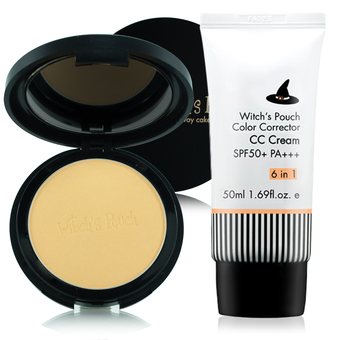 Product details of Witch's Pouch Velvet Two Way Cake 12g. #23 Natural Beige + Witch's Pouch CC Cream SPF50+PA+++ 50ml
