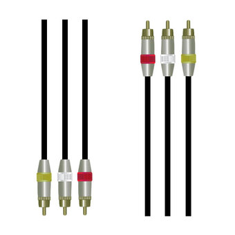 Sonar สายสัญญาณภาพและเสียง สาย DVD 3 RCA รุ่น R6-750 ยาว 5.0 เมตร - black