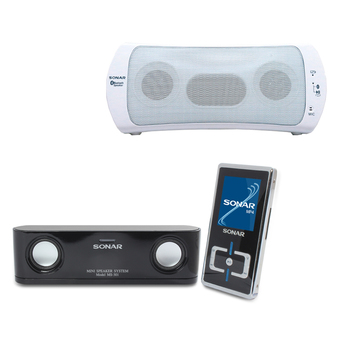 Sonar ลำโพงบลูทูธแบบพกพา รุ่น BT-362UC ( สีขาว ) คู่กับ Sonar เครื่องเล่น MP4 Sonar