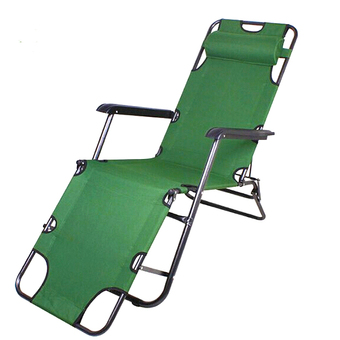 MaxDe เก้าอี้พักผ่อนปรับเอนนอนขนาดยาวพิเศษ 178 cm พร้อมหมอนรองคอ (สีเขียว)