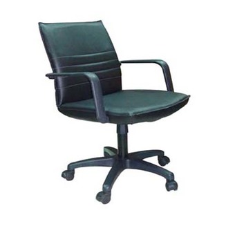 NDL เก้าอี้ทำงาน ขาเหล็กดำ รุ่น NDL-004A ( สีดำ )
