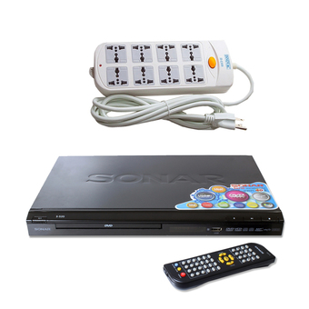 Sonar DVD เครื่องเล่นดีวีดี รุ่น S-535 (สีดำ) + รางปลั๊กไฟ