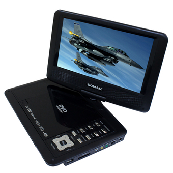 Sonar DVD เครื่องเล่นดีวีดีพกพา จอ 9 นิ้ว ดูทีวีได้ เครื่องเล่นdvdพกพา รุ่น PD-923 TV (สีดำ)