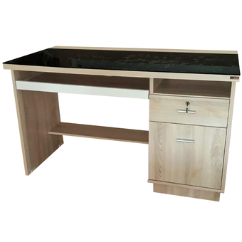 PT โต๊ะคอมพิวเตอร์ท็อปกระจก ขนาด 120 ซม. รุ่น TB-121 (สีโซลิด)