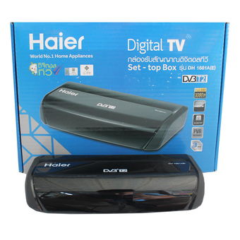 Haier กล่องทีวีดิจิตอล Full HD DVB-T2 Digitaltv Box ตั้งเวลาบันทึกล่วงหน้าได้ รุ่น DH1681A (Black)
