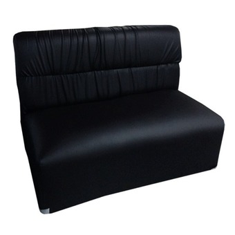PT โซฟา 2 ที่นั่งไม่มีแขน หุ้มหนัง PVC รุ่น SF-8 (สีดำ130)