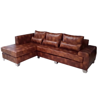 ADHOME โซฟาหุ้มหนัง Bicast ขนาด 290.00x180.00 ซม. รุ่น Paris-Bicast (สีน้ำตาลเข้ม)