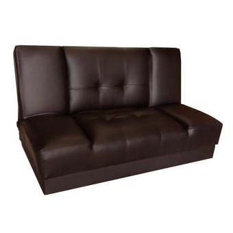  PT โซฟาปรับนอน 2 ที่นั่ง หุ้มหนัง PVC รุ่น SF-2 (สีน้ำตาลเข้ม)